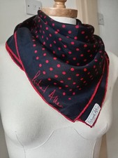 Vintage Richard Allan Polka Silk Scarf Made In England