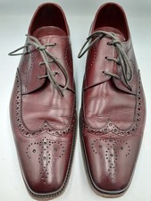Loake Kruger Burgundy Brogues Mens 8 F Leather Formal Shoes 