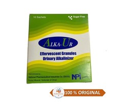 10 Sachets ALKA-UR Effervescent Granules Urinary Alkalinizer, الكا يو...