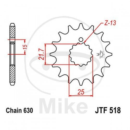 Sprocket z13 630 726 - z13, 726.25.12