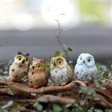 4Pcs Owl Figurine Miniature