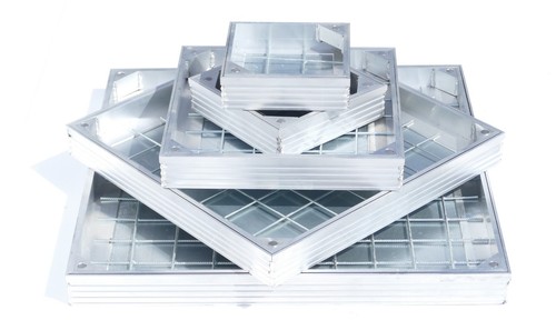Aluminium decorative manhole - aluminium,