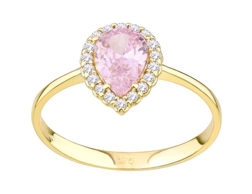 9ct yellow gold simulated pink - yellow,