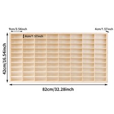 80 Grids Wall Mounted Wood Display Case 1:64 Toy Car Model Storage Collection