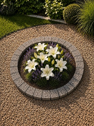 78cm grey garden - grey, circle