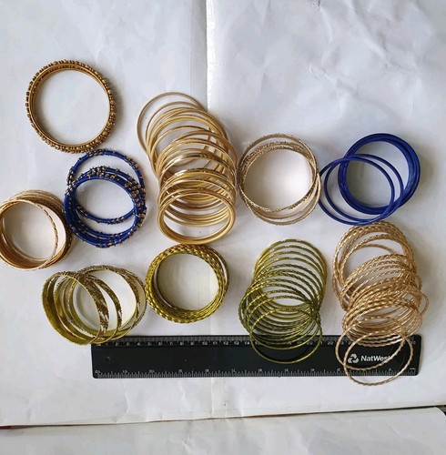 Bangles joblot blue thread - joblot,