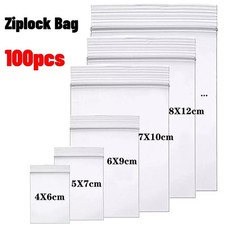 100 x Small Clear Plastic Bags