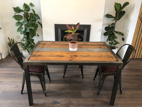 Industrial style dining - industrial, table