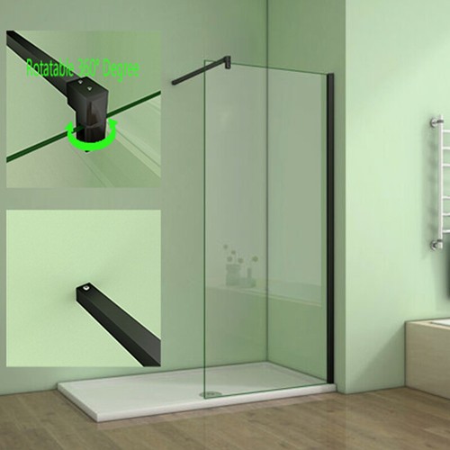 Black walk shower - black, enclosure