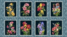 Flowers Quilting Panel Garden