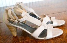 Ladies Cara London Leather Strap Shoes 2.5" Heel Excellent Condition Size 41 8.5