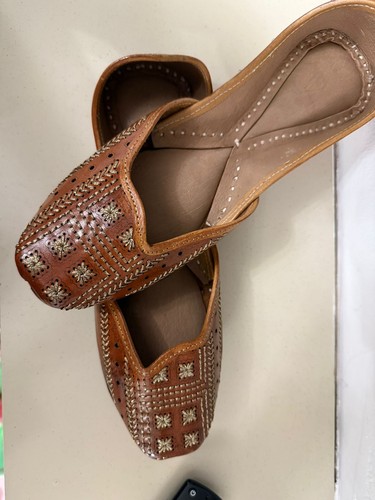 Punjabi jutti brown - punjabi, square