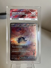 Great Tusk EX 246/198 Scarlet Violet Base Ace 10 - PERFECT SUBGRADES