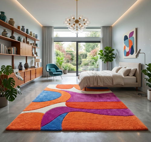 Vintage style groovy area - vintage,