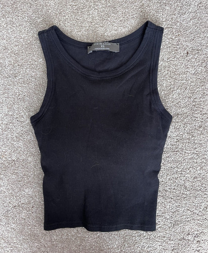 Primark black ribbed knit tank - ribbed,