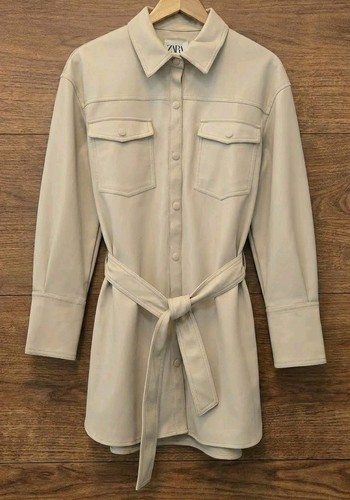 Zara faux leather belted - zara,