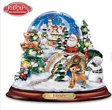 Bradford Exchange Rudolph The Red-Nosed Reindeer Illuminated Musical Snowglobe