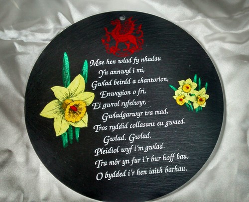 Welsh slate plaque - 9",