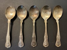 5 Vintage US Navy Silverplate