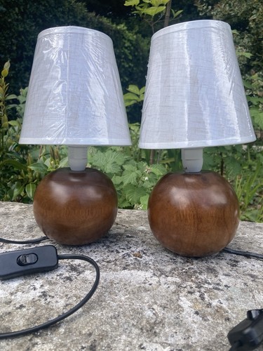 Pair vtg teak - of,