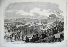 Original Old Antique Print