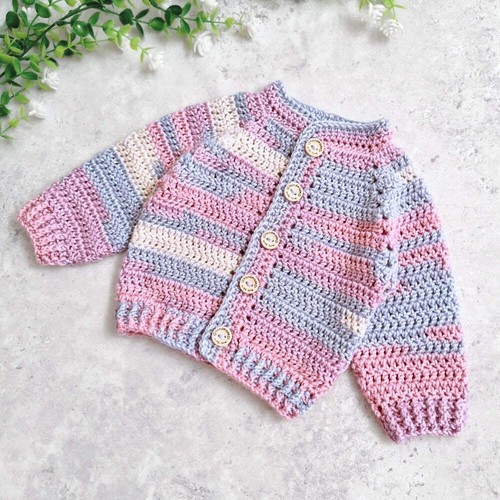 Handmade crochet baby cardigan - baby,