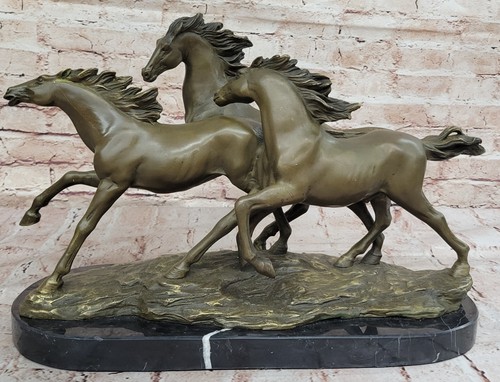 Bronze marble statue wild - statue,