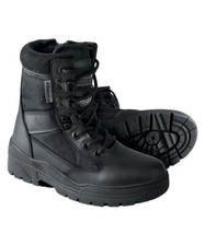 KIDS BOYS CADET PATROL BOOTS BLACK MILITARY ARMY THINSULATE ACTION SHOE SIZE 8-4