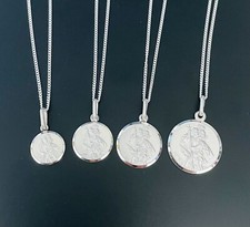 925 Sterling Silver St Christopher Necklace or Pendant Gift Boxed 16" 18" 20"