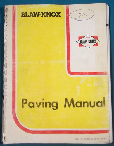Blaw knox paving - paving, operator