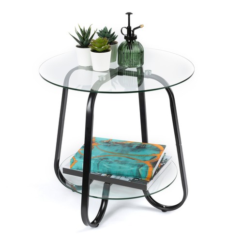 Livivo round glass coffee - round,