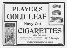 PLAYER'S Gold Leaf Cigarettes