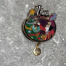 DISNEY DLRP VILLAINS CHRISTMAS EVENT PIN BADGE CAPTAIN HOOK TINKER BELL LE 900
