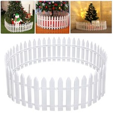 10pcs White Plastic Outdoor Effect Lawn Border Edge Garden Edging Picket Fencing