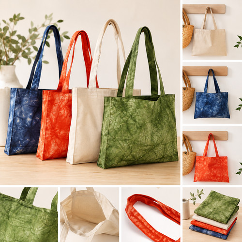 Handmade cotton shopping bag - handmade,