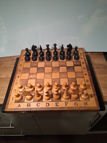 Vintage wooden chess set - set, with