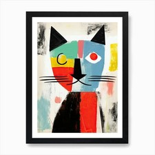 Cubist Cat: Minimalist Feline
