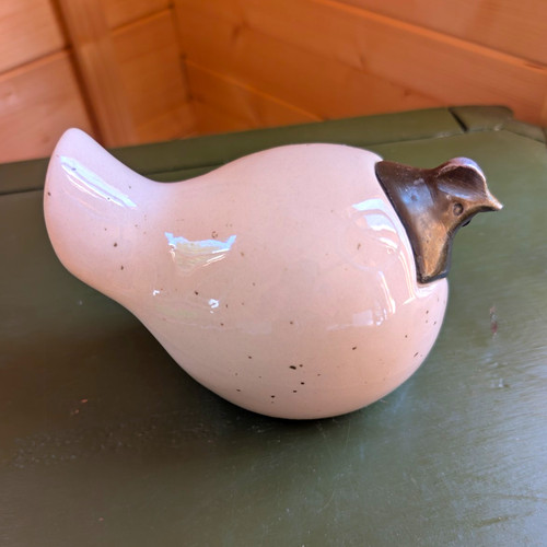 Unmarked ceramic bird - bird, figurine