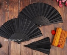Hand Fan Sumner Portable Fan Black Fan Summer Hand Held Decoration Oriental Fan