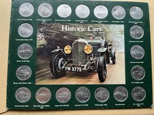 Historic Cars from Shell - Vinatge 1970’s - Complete Set Of 20 Coins Collection