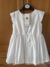 White Petit Bateau Girls Dress
