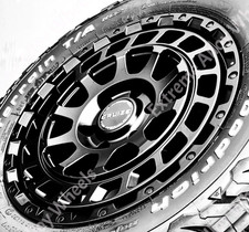 5x 17" Black Swamper Alloy