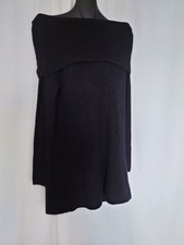 New! Jack Wills Black Alpaca Blend Longline Jumper ~ 10