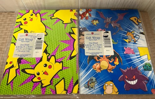 Pokemon wrapping paper sheets - pokemon,