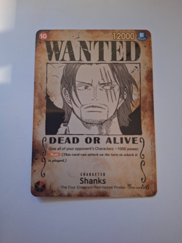 Shanks op09 004 wanted - shanks, poster