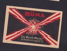 Antique Match Tag Germany BN183424 Buma