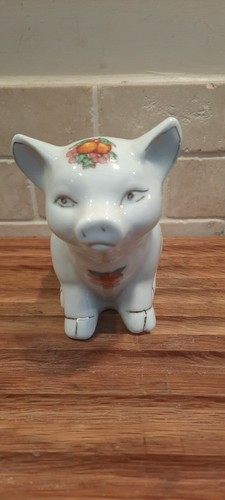 Vintage ceramic pig ornament - vintage,