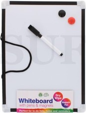 A4 Magnetic Whiteboard Dry Wipe White Board Office Home Memo Notice Small Eraser