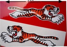 LEAPING TIGER Car & Bike STICKERS 150mm Pair TRIUMPH SUNBEAM Rootes Classic 