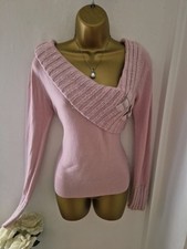 ? Stunning Jane Norman Pink Buckle Detail Warm Jumper Size 12 ?